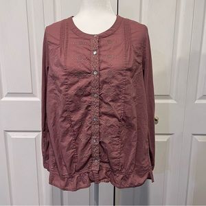 🍊 Logo Lavish Mauve Top Blouse - Medium